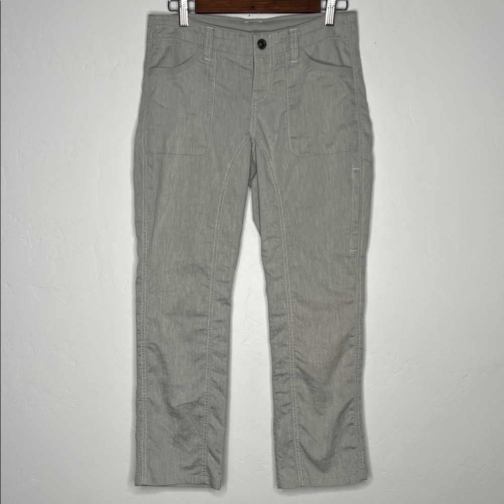 Kuhl Cabo Pants Gray Hiking Travel Lightweight Quick Dry Petite 4 Short